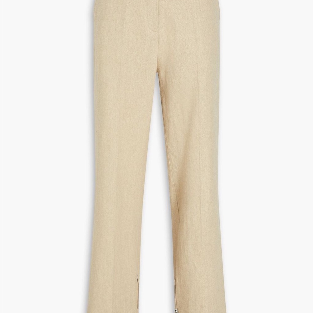 Jacquemus Tan Trousers Straight-Leg Cotton